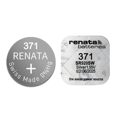 Renata瑞士371手表电池SR920SW原装适用天梭斯沃琪卡西欧通用