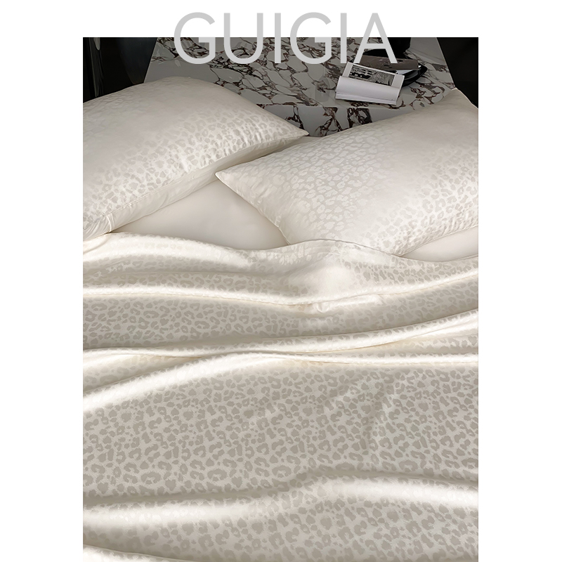 闺家·豹富豹美·60支提花天丝四件套超柔软丝滑床单冰丝被套床品