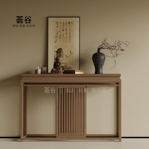 新中式实木条案桌禅意玄关台