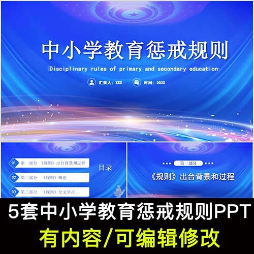 中小学教育惩戒规则学习PPT成品课件重点内容解读全文学习