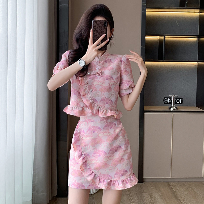 新中式女装夏季套装新款高端时尚高级感穿搭小个子裙子两件套