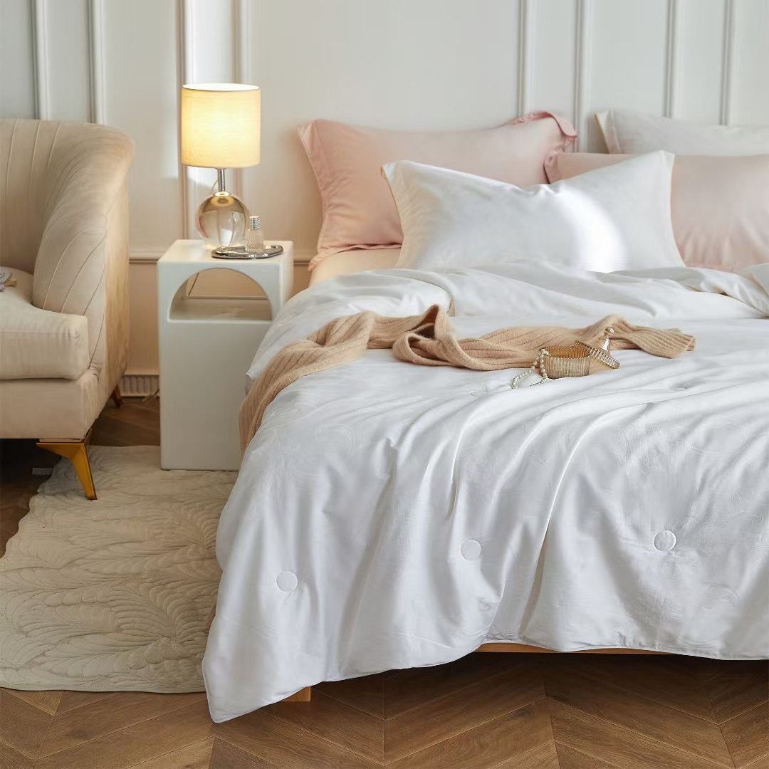 秋冬新款优等品100%全桑蚕丝被丝绵婚被芯四季通用简约温柔风法式,床上用品,蚕丝被,淘宝优惠券,粉丝福利购,淘宝优惠卷