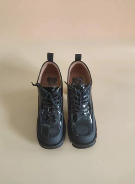 VME/舞魅2024年春季乐福鞋黑色小皮鞋VM24 A3507