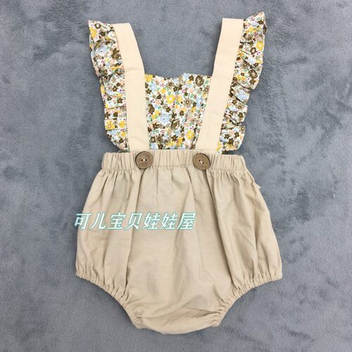 55cm全胶娃娃专用重生娃娃衣服女孩换装玩具仿真宝宝碎花连体衣
