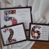 结婚周年数字拼图相框1摆台公司庆情侣相册照片定制diy纪念日礼物