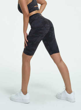 Showmeily秀美力女夏正反两穿薄款高端运动健身跑步速干短裤2903