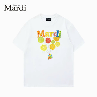 女t恤 黑白色圆领休闲短袖 官方保障idcerem Mardi印花上衣韩国正品