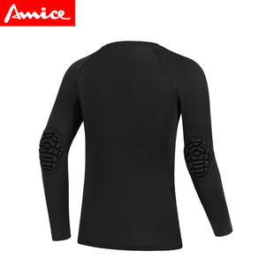 儿童篮球足球训练服紧身衣护肘防撞上衣长袖运动透气速干弹力打底