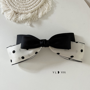 2025夏季 波点发夹百搭日常蝴蝶结发卡头饰发饰发圈皮筋皮套 新款