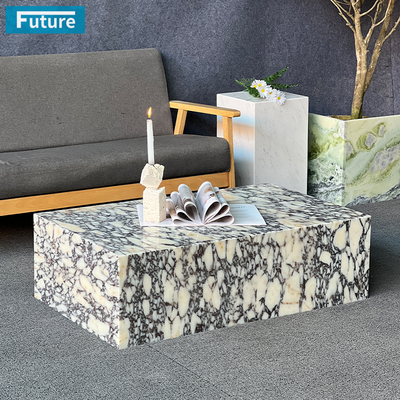 简约轻奢天然大理石咖啡桌沙发边几ins风新中式茶室接待桌泡茶桌