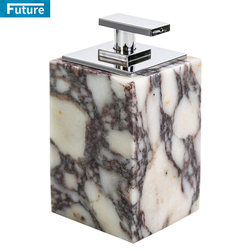 高级感天然大理石乳液瓶洗漱套件分装瓶洗手液瓶收纳托盘样板间