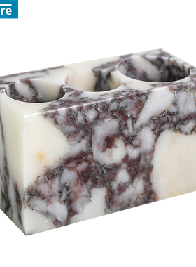 轻奢纯天然高级感大理石牙刷置物架洗漱台乳液洗手台收纳洗浴套组