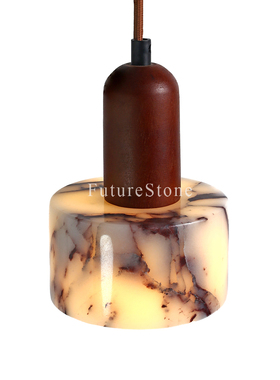 日式侘寂风天然紫色大理石卧室床头吊灯走廊灯吧台玄关岛台楼梯灯