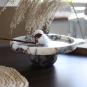 轻奢天然大理石圆形托盘高档家用礼物收纳盘化妆品置物盘蛋糕架