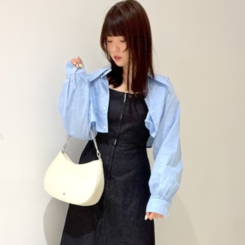夏季新款日系甜美可爱风开衫短款长袖衬衫1032040020