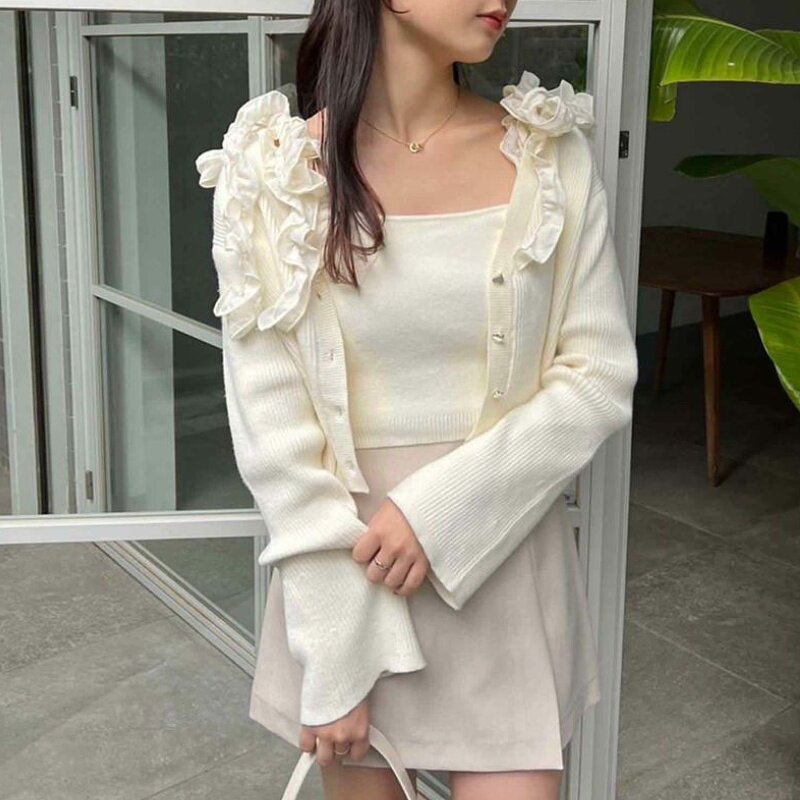 春夏新品日系甜美可爱风针织紧身吊带衫0141050160