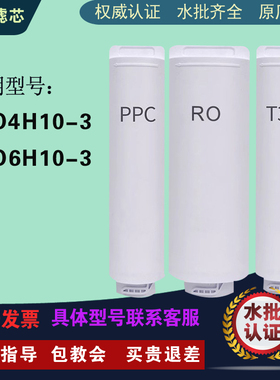 适配海尔净水器机LRO4H10-3/6H10-3/LRO400-3/RO/PPC平替通用滤芯