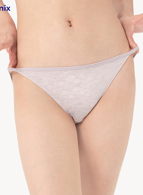 FIRSTMIX【4条】花纱低腰细带女士内裤柔软性感纯欲三角裤纯棉裆