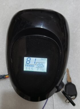 简易款电动自行车大灯总成4860v电量通用铅酸锂电仪表超亮led透镜