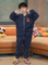 BOYS ONE-PIECE PAJAMAS CORAL VELVET AUTUMN AND WINTER WARM BOYS MIDDLE AND LARGE CHILDREN KICK-PROOF ONE-PIECE SLEEPING BAGS CHILDRENS LOUNGEWEAR