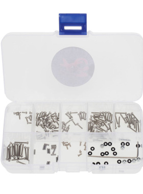 Axial SCX24 90081不锈钢全车螺丝 M1.4杯头螺丝盒套装 176PCS