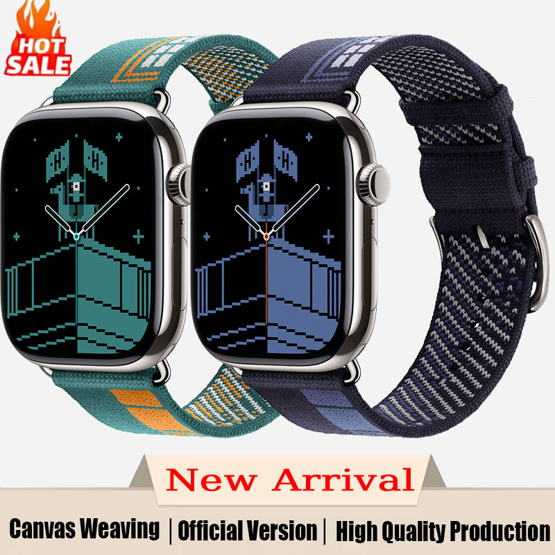适用于applewatchS11爱马仕联名苹果iwatch手表ultra3编织SE3表带