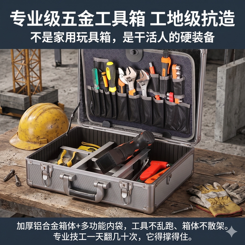 多功能手提式家用五金工具箱加厚