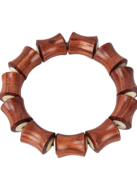 黄花梨手串正宗天然花梨木镶牛骨