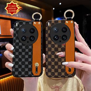 皮质感X50高档3 适用vivo x200Promini手机壳X100Ultra保护套X90S腕带X80外壳女X70pro 新款 斜挎挂绳X60曲屏版
