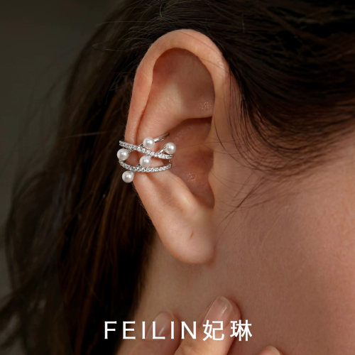 珍珠耳骨夹女无耳洞耳饰高级感女