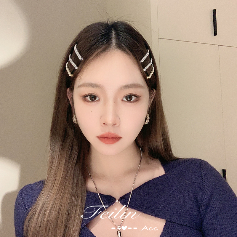 新款网红一字夹碎发夹子