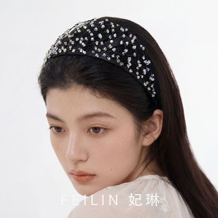 满天星发箍高级感2026新款发饰发卡压发高颅顶女轻奢带钻夏天头饰