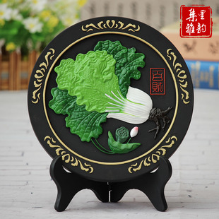 玉白菜摆件百财工艺品乔迁新居开业礼品送礼客厅新家居装 饰品摆设