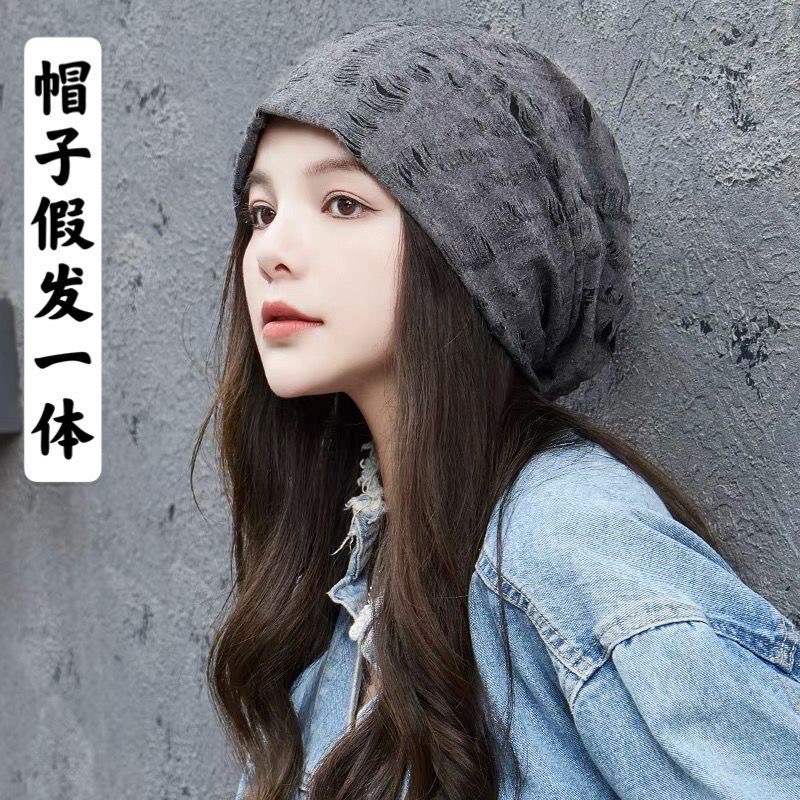 一体帽子假发禾美伊人