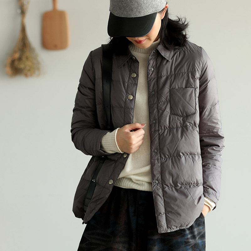 轻薄衬衣拼接外穿内胆打底棉服