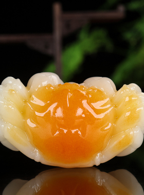 天然和田玉籽料螃蟹手把件