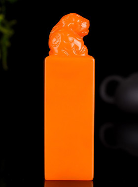 天然和田玉印章雕刻招财貔貅