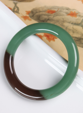 天然新疆和田玉女款圆条手镯复古宫廷风女士福镯细条玉镯叮当镯