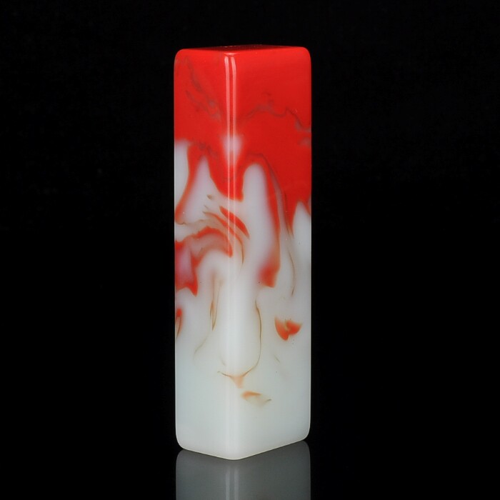 新品天然鸡血玉印章和田玉石鸡血石印章原石摆件文房四宝印章料