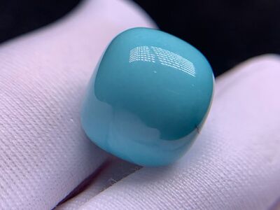 湖北十堰天然原矿高瓷无优化绿松石老型珠桶珠配珠顶珠手串配饰