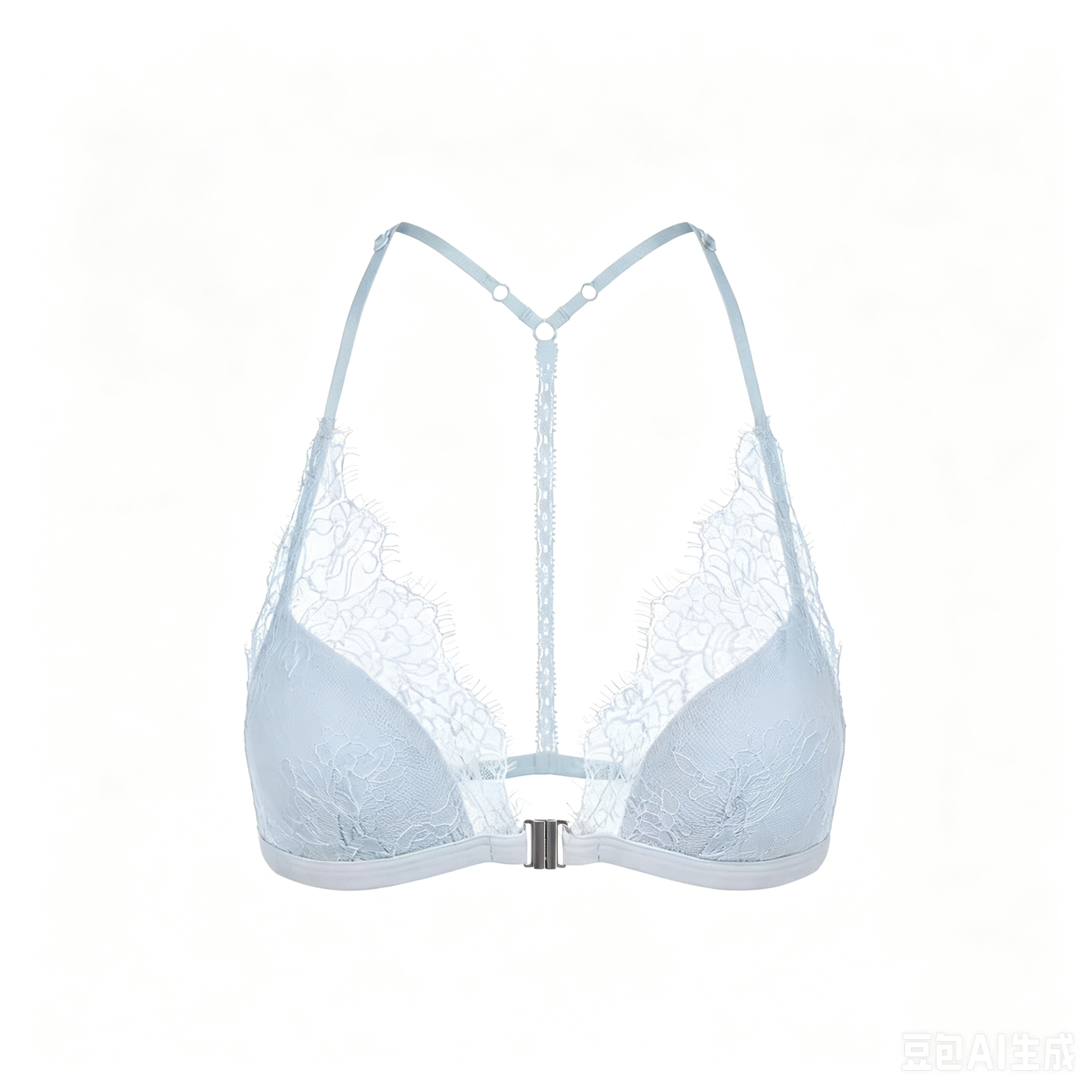 水蜜桃 夏日灵魂伴侣蕾丝挂脖性感内衣外穿纯欲美背文胸内搭女