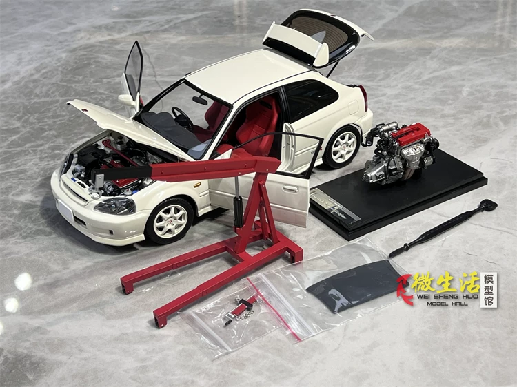 Spot MH 1:18 Honda Civic Type R EK9 с двигателем сплав полная модель автомобиля