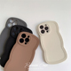 秋冬简约纯色适用苹果14pro波浪纹iPhone13手机壳11 12promax软16pro情侣款 max保护套iPhone15全包防摔硅胶软