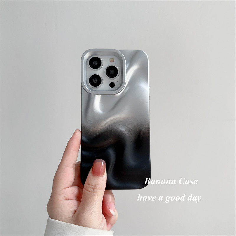 BananaCase高级感ins银黑渐变不规则立体波浪纹适用iPhone16苹果17promax手机壳15pro防摔12保护套13软壳14潮,3C数码配件,手机保护套/壳,淘宝优惠券,粉丝福利购,淘宝优惠卷