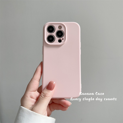 韩国ins小众少女淡粉色手机壳