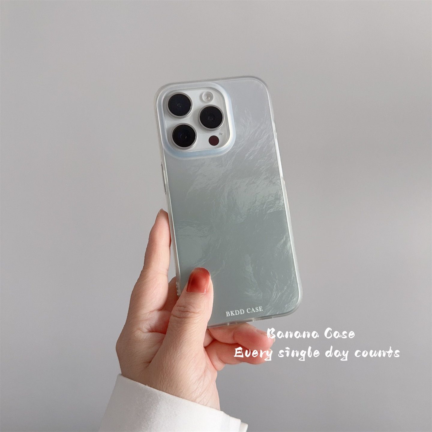 韩国ins小清新淡绿色渐变晕染锡纸纹适用iphone16promax苹果15pro手机壳14promax全包防摔13新款16保护套硬壳
