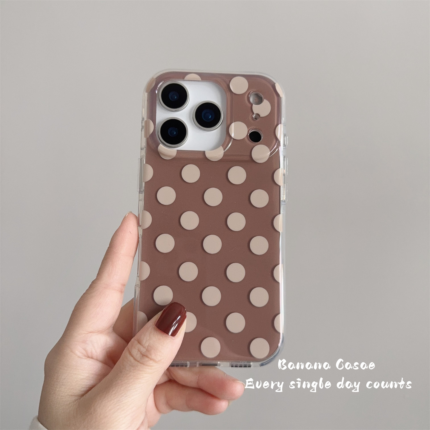 BananaCase韩国ins奶呼呼咖色波点适用16promax苹果17pro手机壳iPhone13小众14pro新款15pro防摔保护套16硬壳,3C数码配件,手机保护套/壳,淘宝优惠券,粉丝福利购,淘宝优惠卷