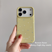 BananaCase韩国ins姜黄色蓝白波点适用iPhone16苹果17promax手机壳air防摔15promax新款14pro简约13软壳16pro