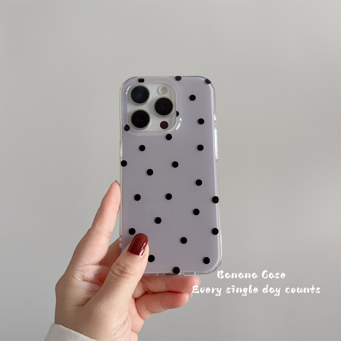 BananaCase小众ins复古灰底黑波点适用16promax苹果15pro手机壳iPhone14简约17promax新款防摔16保护套13硬壳,3C数码配件,手机保护套/壳,淘宝优惠券,粉丝福利购,淘宝优惠卷