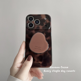 BananaCase秋冬ins高级感复古琥珀色手机壳适用iPhone17promax苹果16新款 15pro全包防摔16pro棕色支架13软